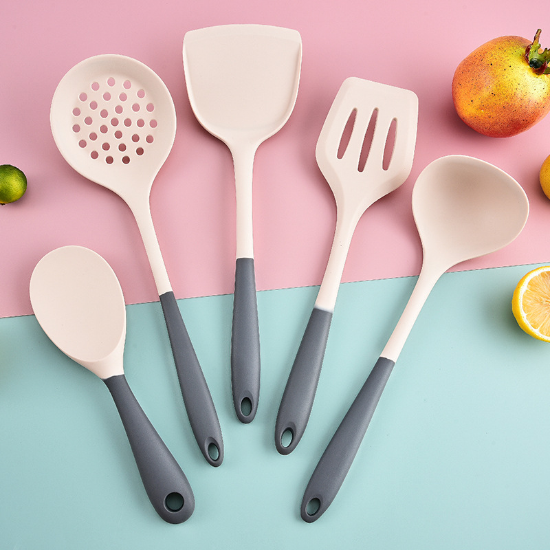 雙色硅膠廚具硅膠鍋鏟漏勺湯勺不